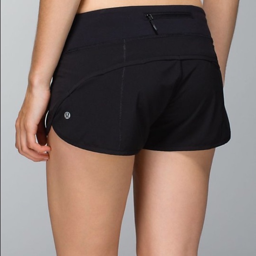 Lululemon run speed black shorts